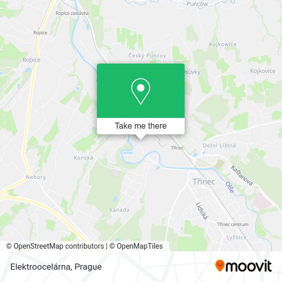 Карта Elektroocelárna
