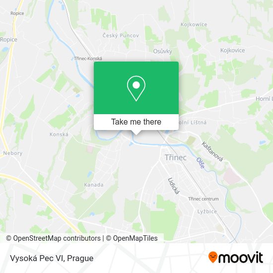 Карта Vysoká Pec VI