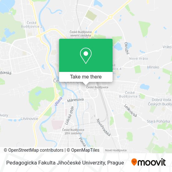 Pedagogicka Fakulta Jihočeské Univerzity map