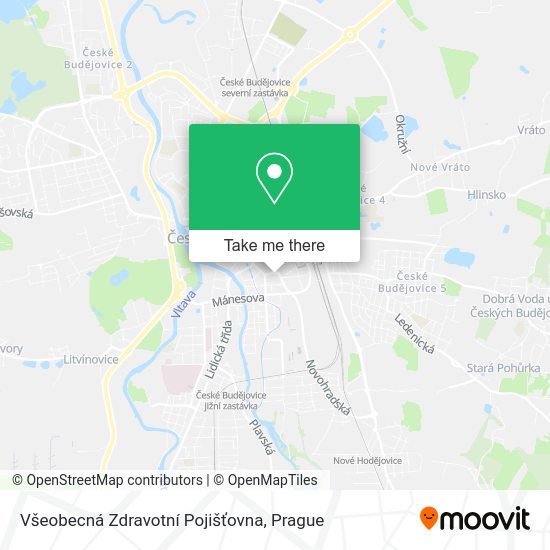 Všeobecná Zdravotní Pojišťovna map