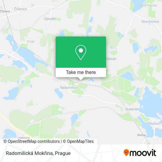 Radomilická Mokřina map