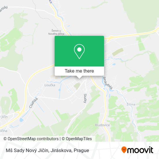 Mš Sady Nový Jičín, Jiráskova map