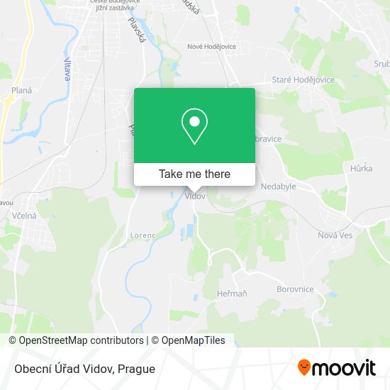 Obecní Úřad Vidov map