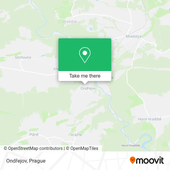 Карта Ondřejov