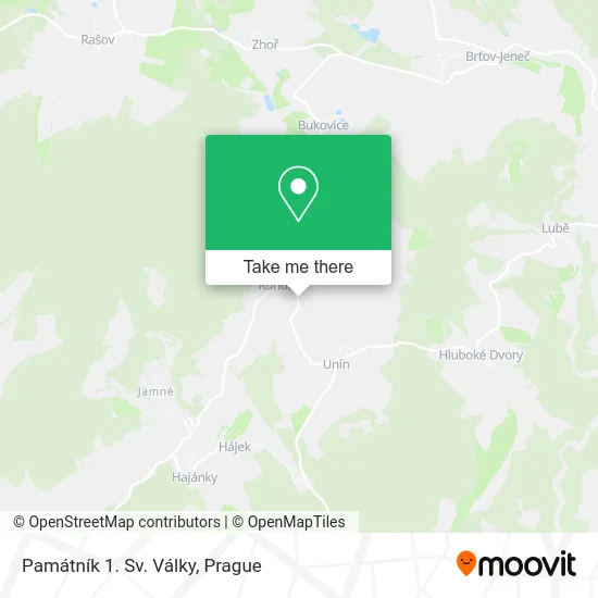Památník 1. Sv. Války map