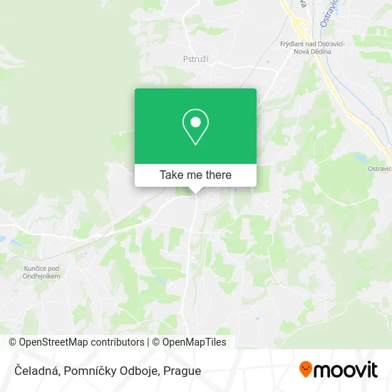 Карта Čeladná, Pomníčky Odboje