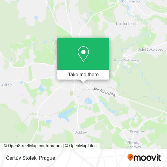 Čertův Stolek map