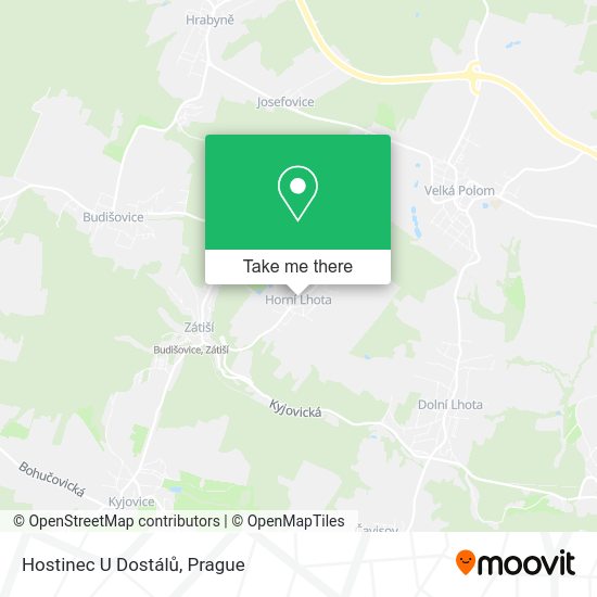 Карта Hostinec U Dostálů