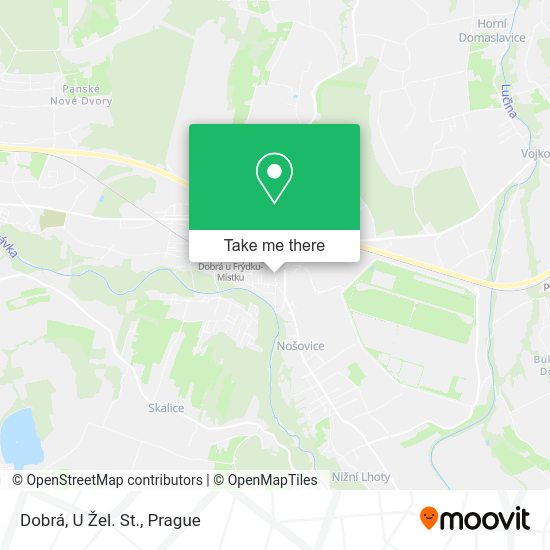 Dobrá, U Žel. St. map