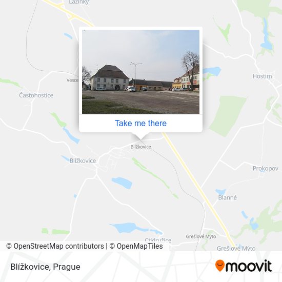 Карта Blížkovice