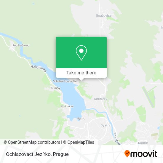 Ochlazovací Jezírko map
