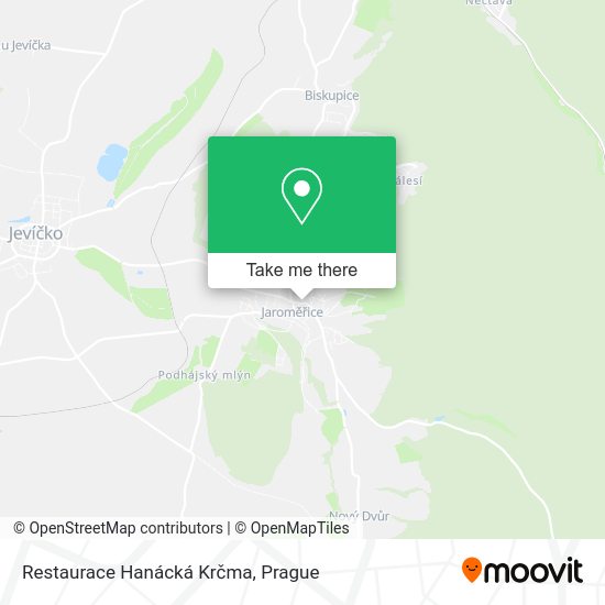 Restaurace Hanácká Krčma map