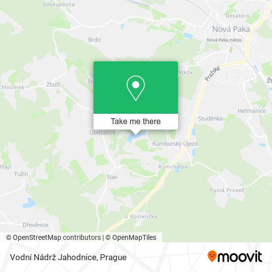 Vodní Nádrž Jahodnice map