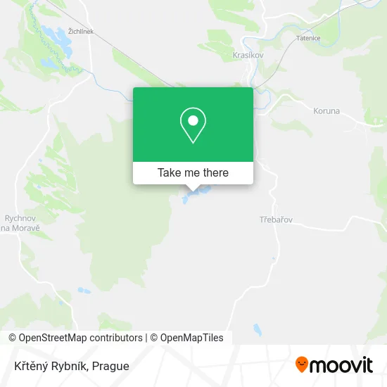 Křtěný Rybník map