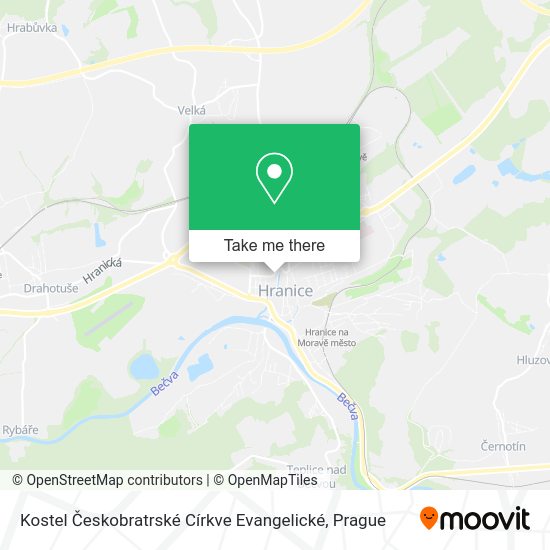 Kostel Českobratrské Církve Evangelické map