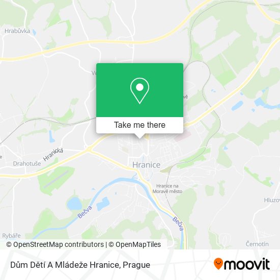 Dům Dětí A Mládeže Hranice map