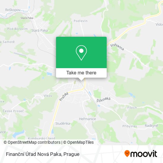 Finanční Úřad Nová Paka map