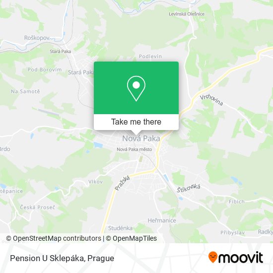 Pension U Sklepáka map