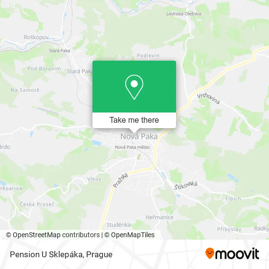 Карта Pension U Sklepáka