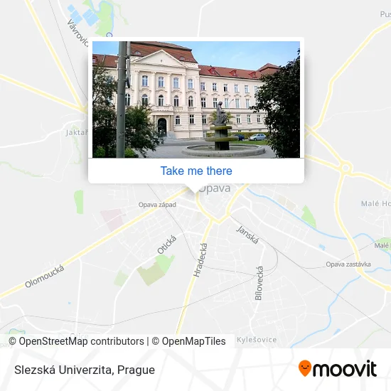 Карта Slezská Univerzita
