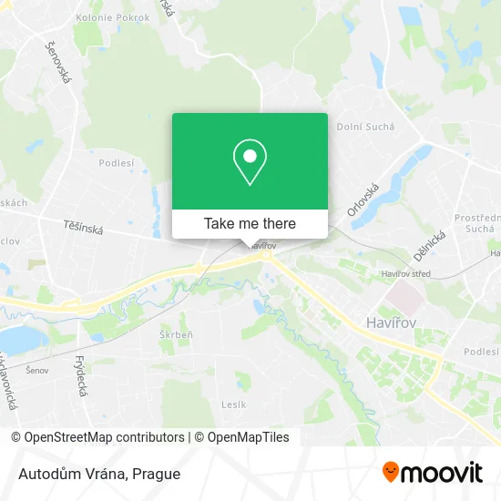 Карта Autodům Vrána