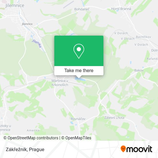 Zákřežník map