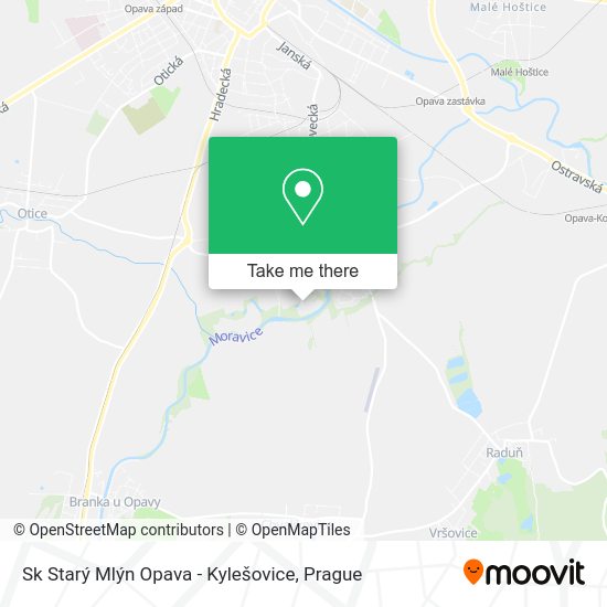 Sk Starý Mlýn Opava - Kylešovice map