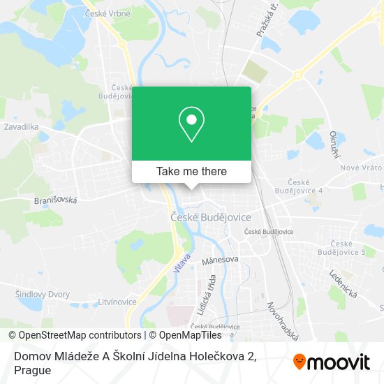 Domov Mládeže A Školní Jídelna Holečkova 2 map