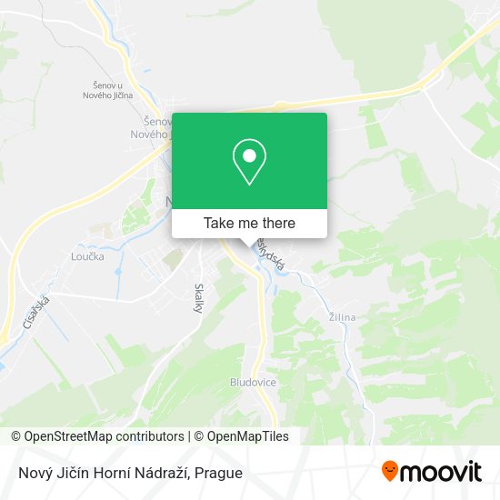 Nový Jičín Horní Nádraží map