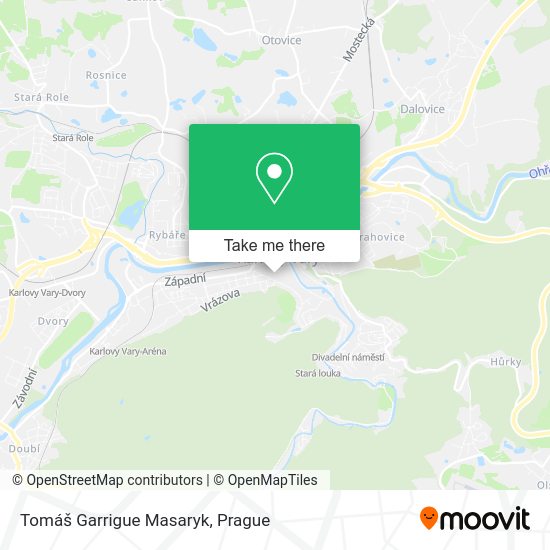 Tomáš Garrigue Masaryk map