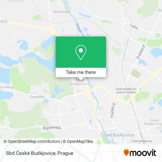 Sbd České Budějovice map
