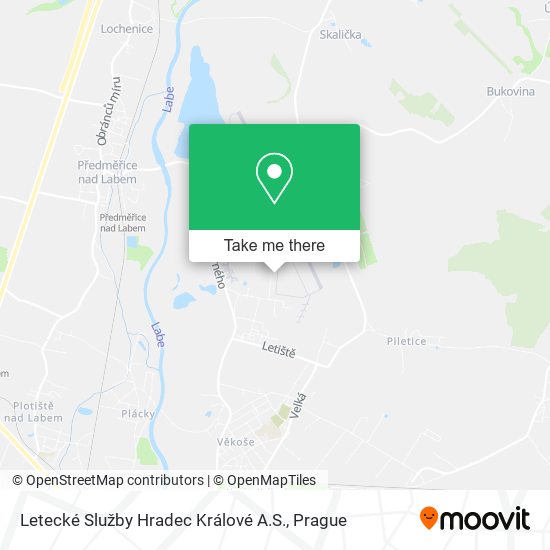Letecké Služby Hradec Králové A.S. map
