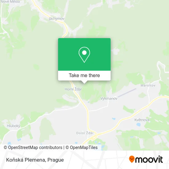 Карта Koňská Plemena