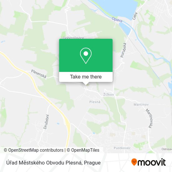 Úřad Městského Obvodu Plesná map