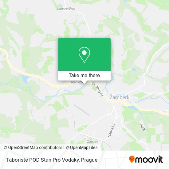 Карта Taboriste POD Stan Pro Vodaky