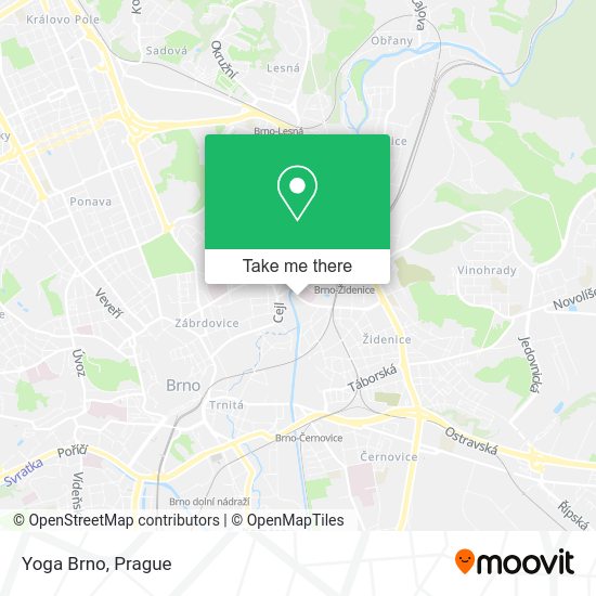 Yoga Brno map