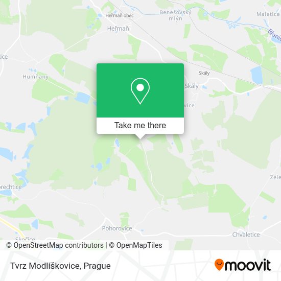 Карта Tvrz Modlíškovice