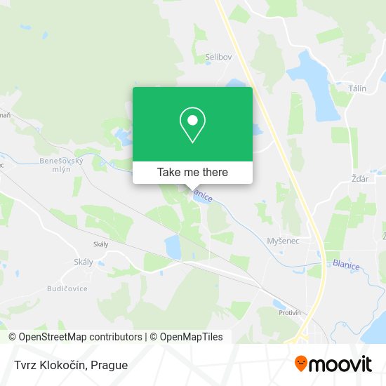 Tvrz Klokočín map