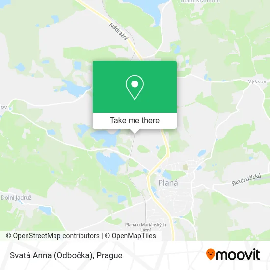 Карта Svatá Anna (Odbočka)