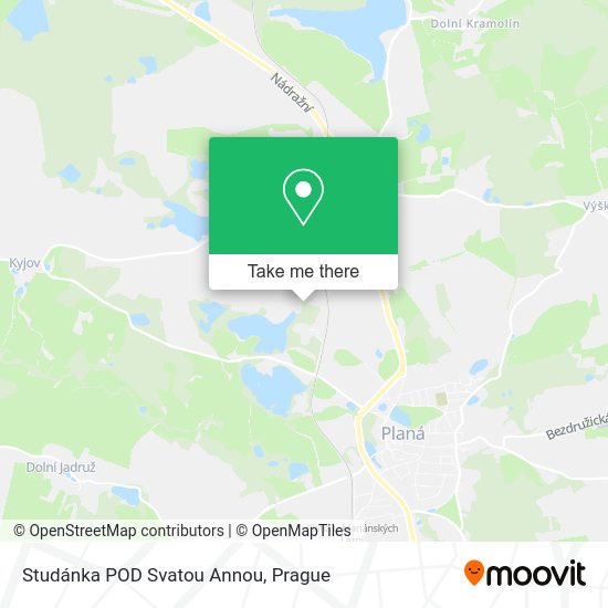 Studánka POD Svatou Annou map