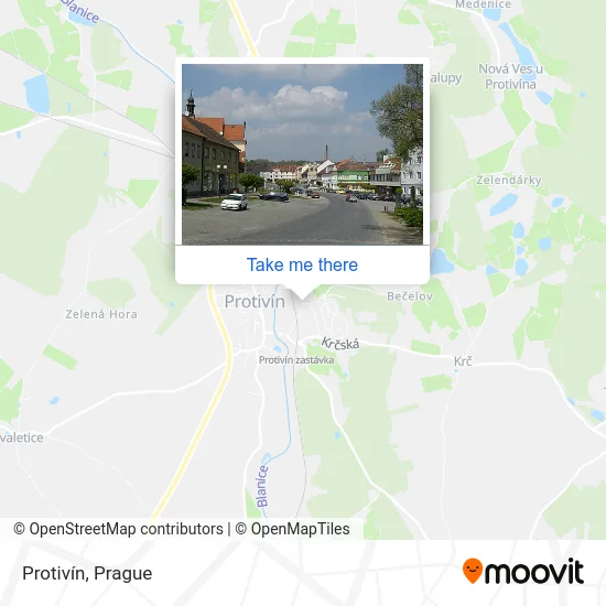 Карта Protivín