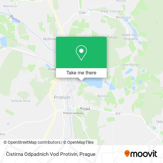 Čistírna Odpadních Vod Protivín map