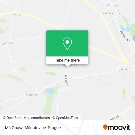 Карта Mš Opava-Milostovice