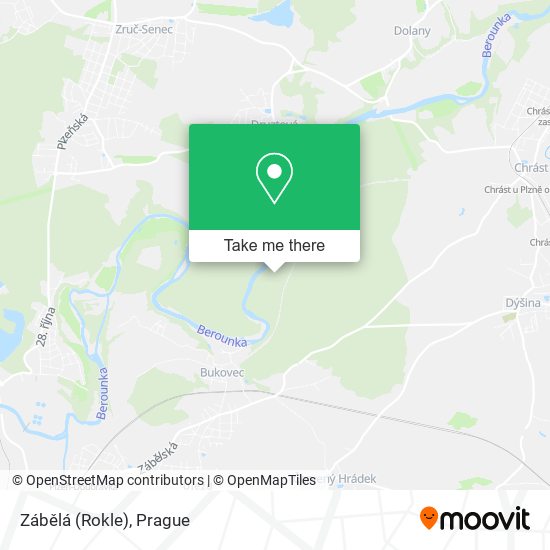Zábělá (Rokle) map