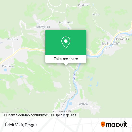 Údolí Vlků map