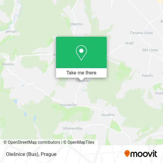 Карта Olešnice (Bus)