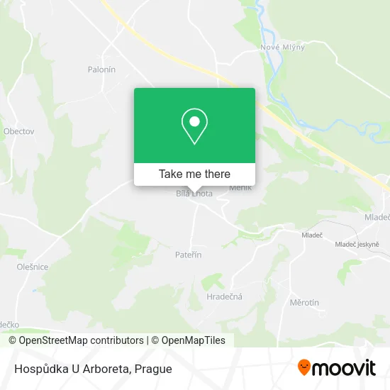 Карта Hospůdka U Arboreta