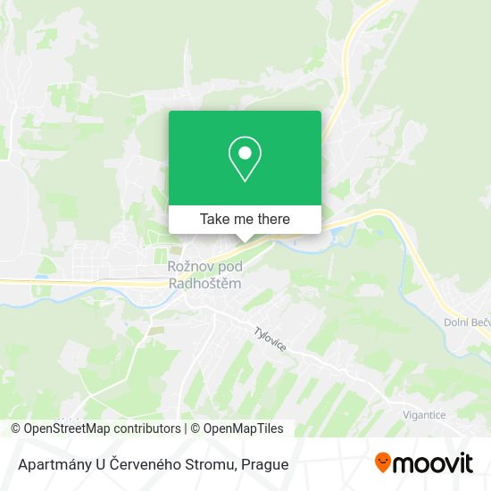Apartmány U Červeného Stromu map