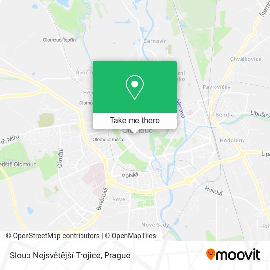 Sloup Nejsvětější Trojice map