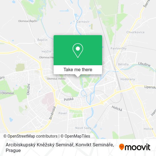 Arcibiskupský Kněžský Seminář, Konvikt Semináře map